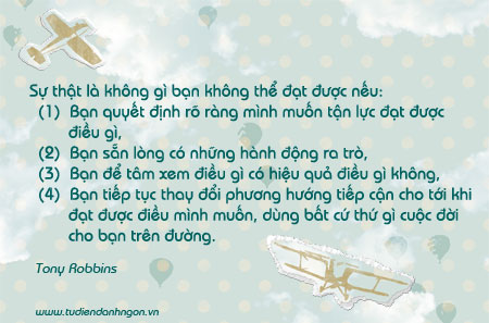 Danh ngôn quyết tâm, danh ngôn tận lực, danh ngôn hết mình, danh ngôn...