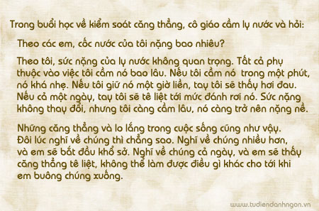 Câu chuyện ý nghĩa về sự căng thẳng và lo âu, truyện ngắn ý nghĩa về...